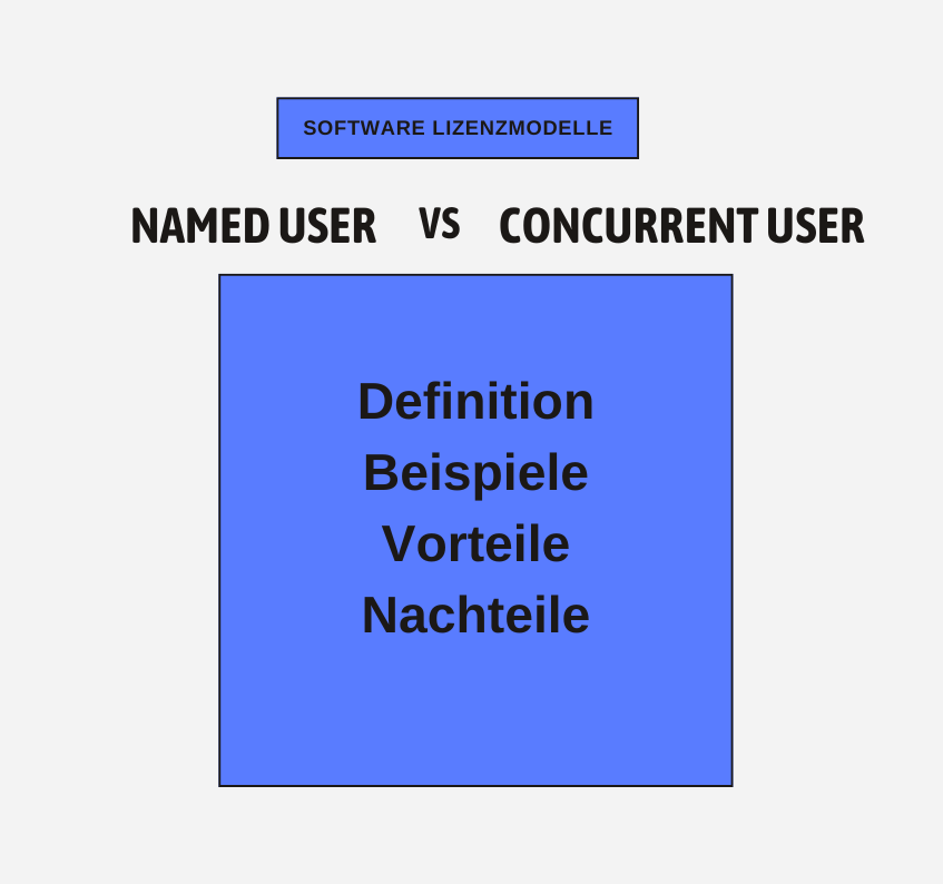 Software Lizenzmodelle Concurren User vs. Named User