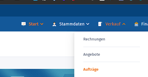 Shopify Aufträge in WISO MeinBüro Web 