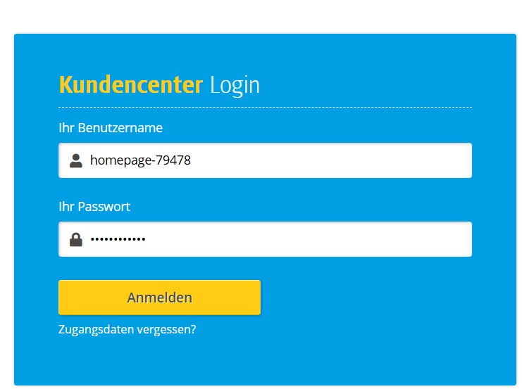 Alfahosting Login im Kundencenter